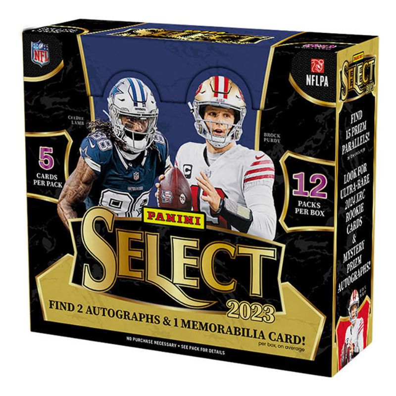 resizingforshopify-2024-08-12T130604.618 2023 Panini Select Football Hobby 12 Box Case - Image 1