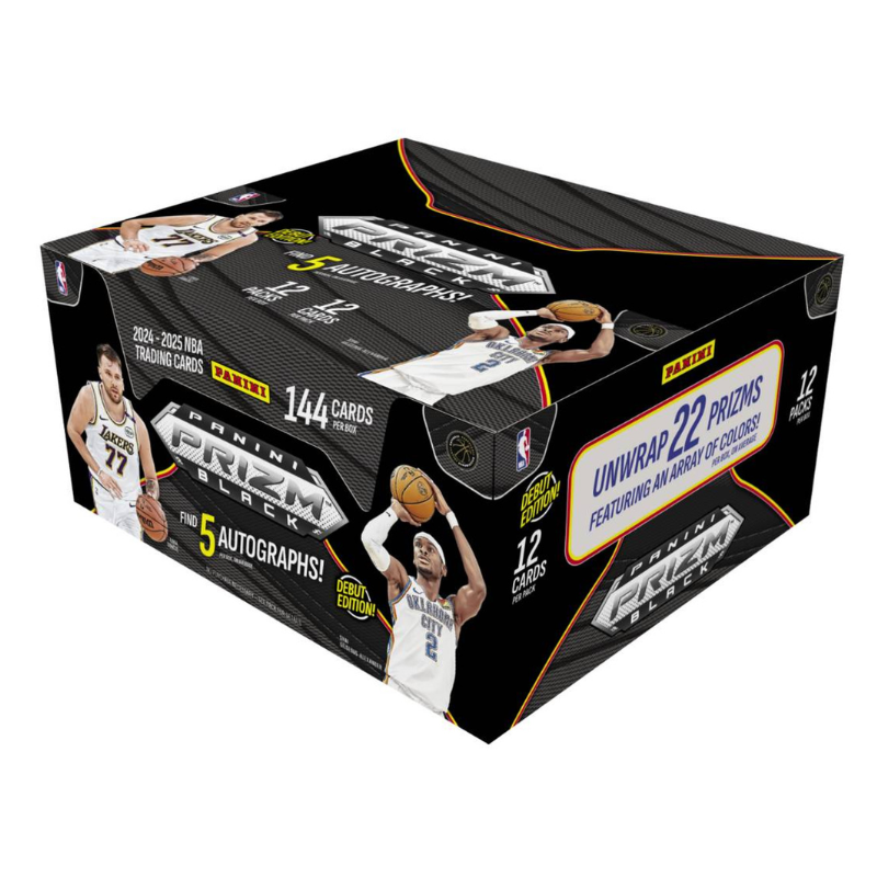 resizingforshopify-2025-09-16T170856.545 2024/25 Panini Prizm Black Basketball Hobby Box - Image 1