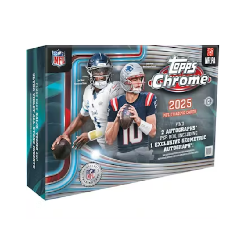resizingforshopify-2026-04-13T105718.285 2025 Topps Chrome Football Delight 6 Box Case - Image 1