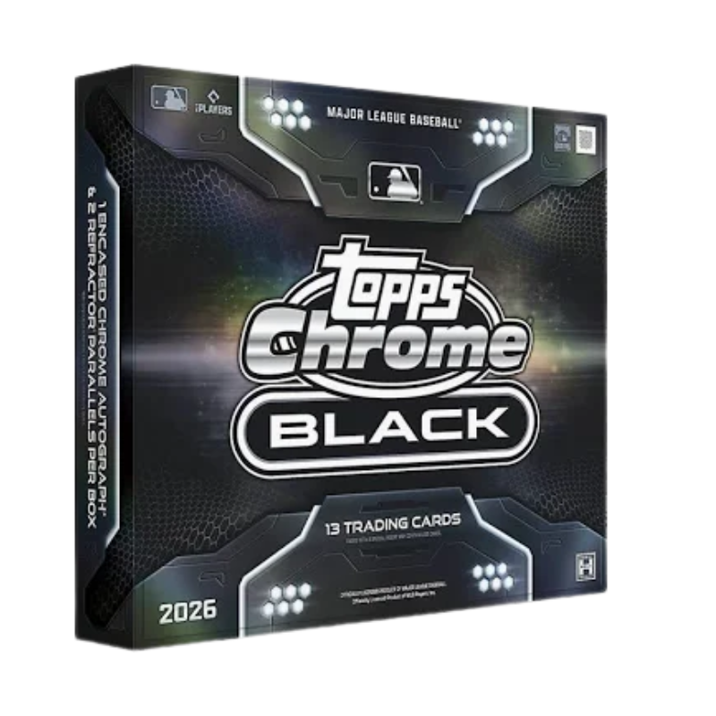 resizingforshopify-2026-04-23T144326.201 2026 Topps Chrome Black Baseball Hobby 12 Box Case - Image 1