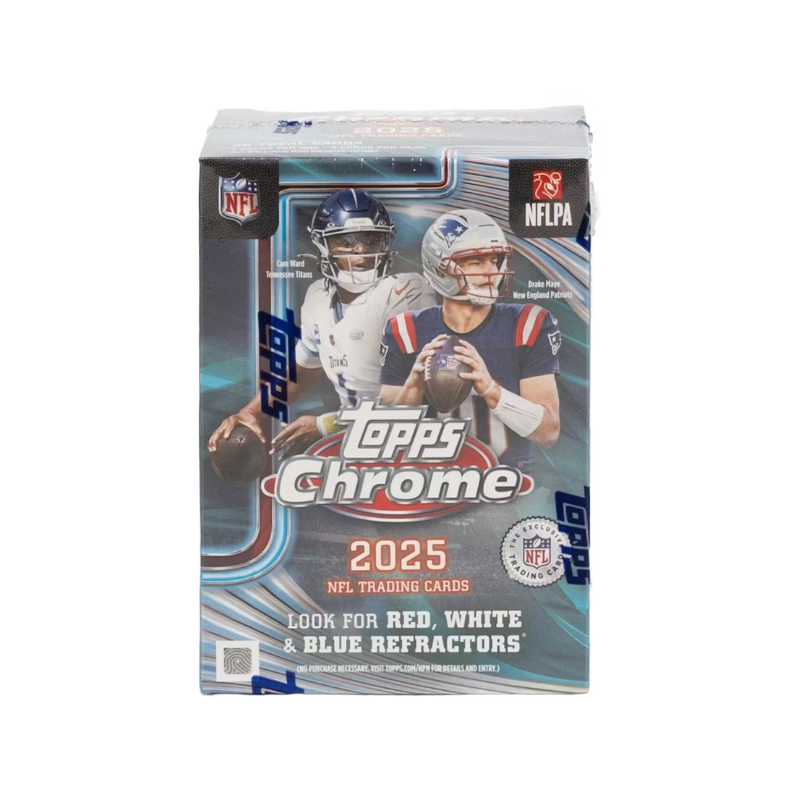 resizingforshopify-2026-05-21T164728.852 2025 Topps Chrome Football Blaster 40 Box Case - Image 1