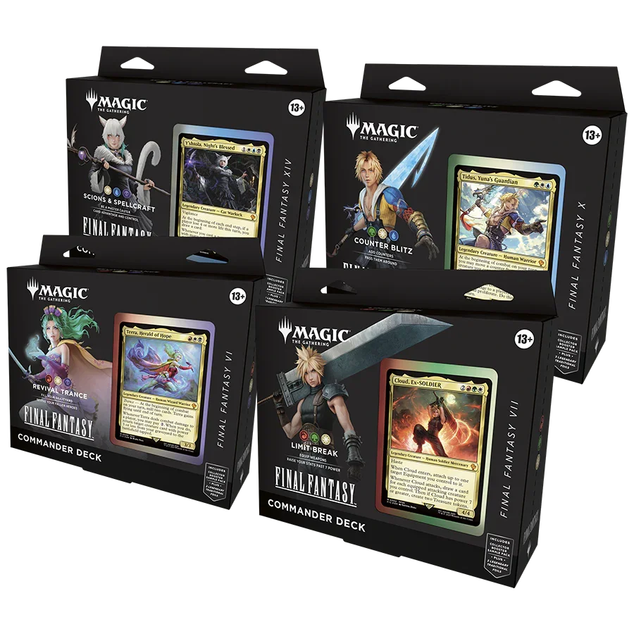 MTGFIN_EN_OtrBx_Cmndr_All Magic: The Gathering - Universes Beyond - Final Fantasy - Commander Deck - Bundle - Image 1