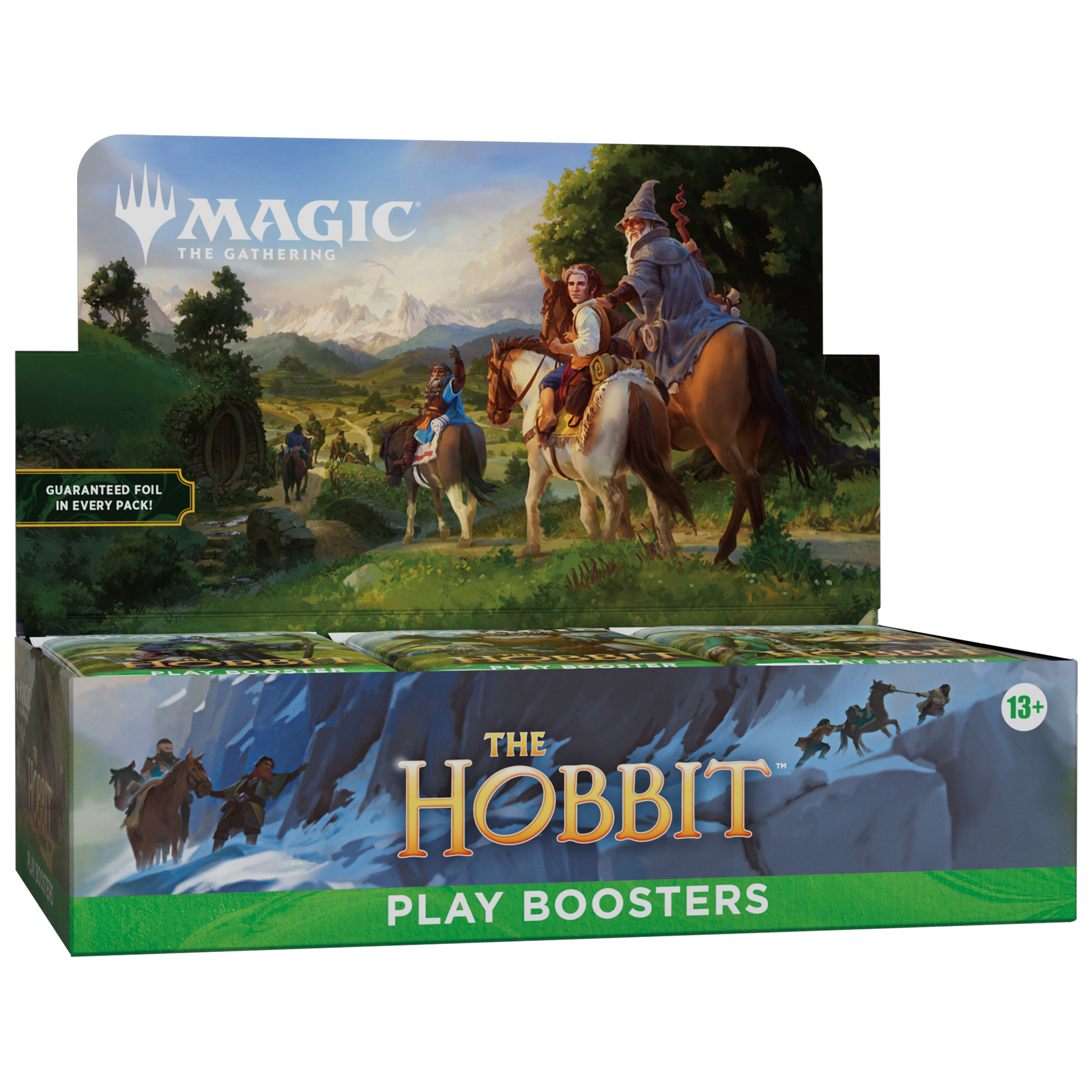 MTGHOB_EN_Play_DspBx_01_01_3ff6aaf0-0426-4300-8a78-1170210c3de9 Magic: The Gathering - The Hobbit - Play Booster Box (30x Packs) - Image 1