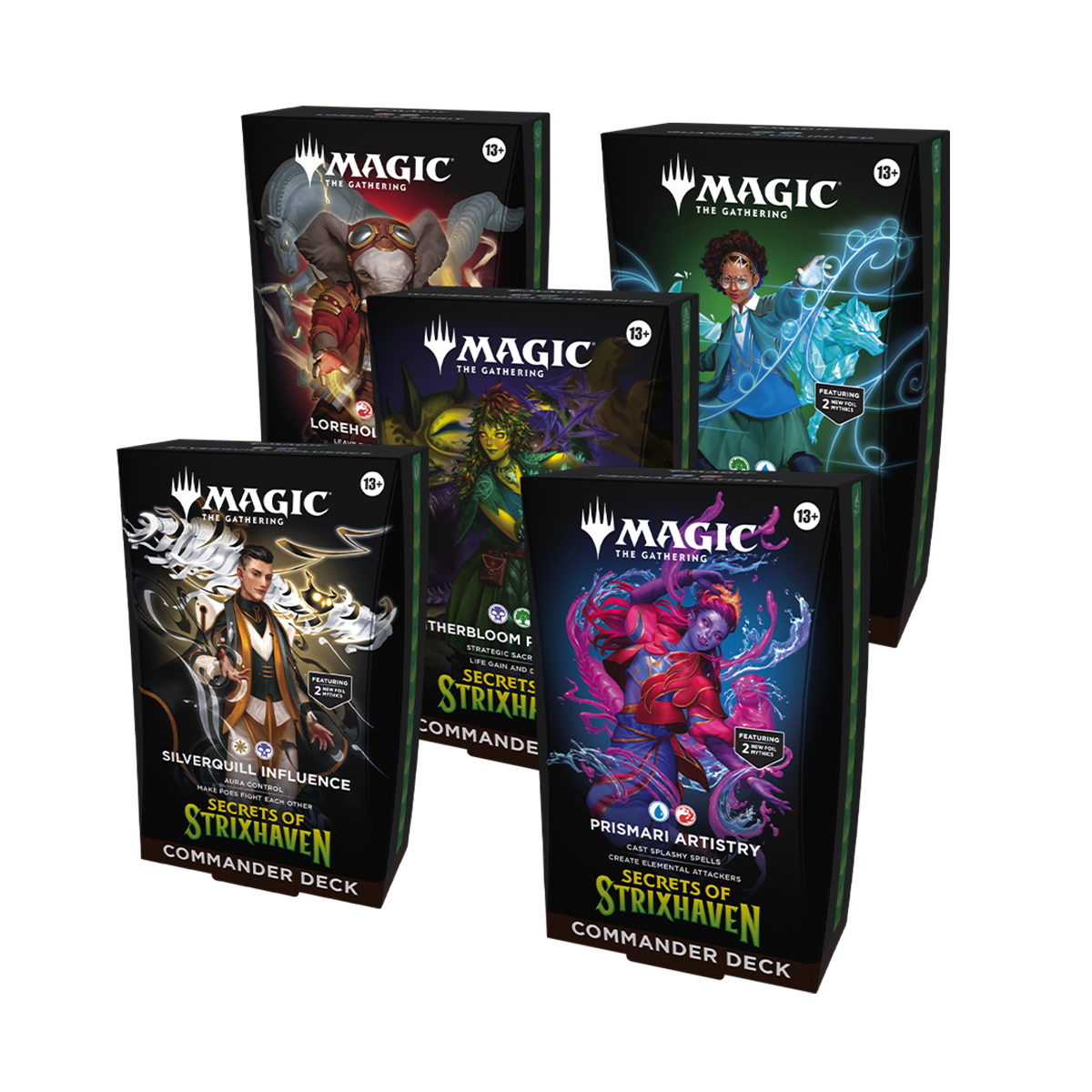 MTGSOS_EN_OtrBx_Cmndr_06_b5de9fad-30a9-476c-a8d6-fa833338ed37 Magic: The Gathering - Secrets of Strixhaven - Commander Deck - Bundle - Image 1