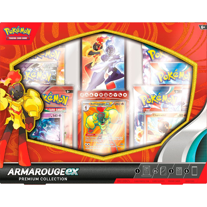 PokemonTCG-ArmarougeExPremiumCollectionBoosterBox_6266b2b9-040f-4062-89ba-7d0ee3495782 Pokemon TCG: Armarouge Ex Premium Collection Booster 6 Box Case - Image 1