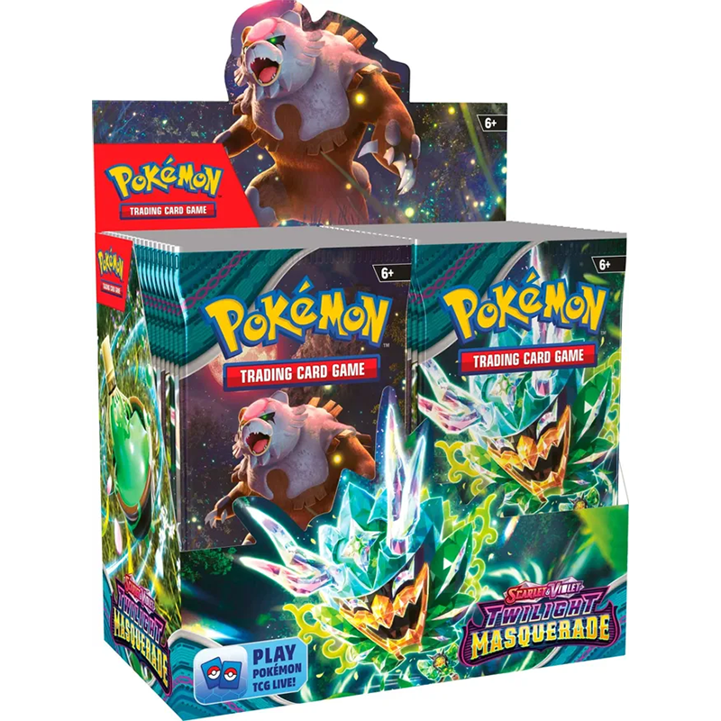 PokemonTCG-ScarletandVioletTwilightMasqueradeBoosterBox_32bf8354-7887-4bc5-bec9-9d3e31f7bce2 Pokemon TCG: Scarlet and Violet Twilight Masquerade Booster 6 Box Case - Image 1