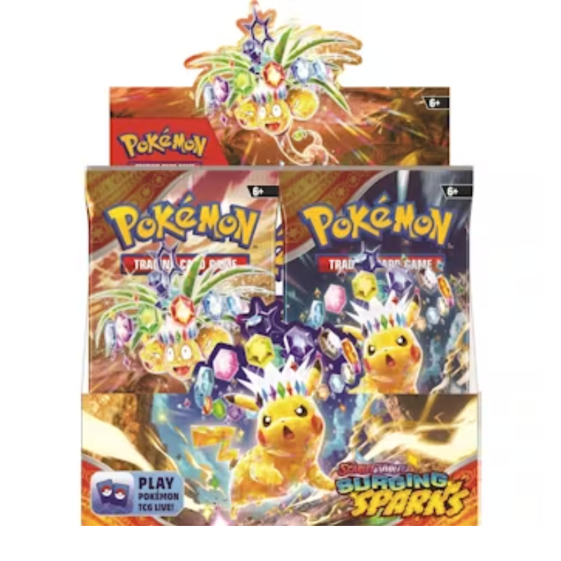 resizingforshopify-2024-10-16T124010.540 Pokemon TCG: Scarlet And Violet Surging Sparks Booster 6 Box Case - Image 1
