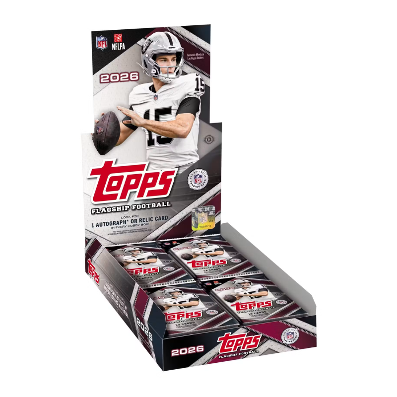 resizingforshopify_21_1d1b29d6-990d-4eea-bf91-c6cf67347d67 2026 Topps Flagship Football Hobby Box - Image 1