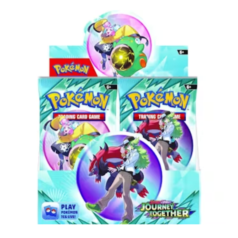 resizingforshopify-2025-03-18T131656.355 Pokemon Scarlet and Violet 9 Journey Together Booster 6 Box Case - Image 1