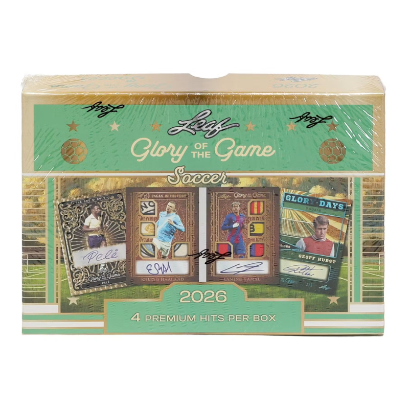 resizingforshopify-2026-07-02T121719.396 2026 Leaf Glory of the Game Soccer Hobby Box - Image 1